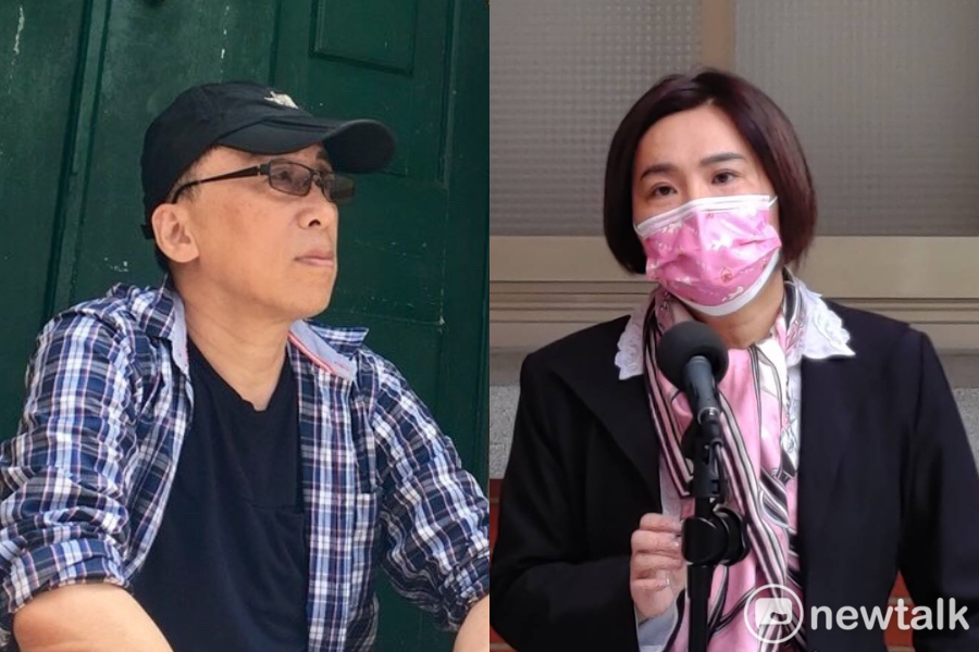 作家苦苓（左）、國民黨金門立委陳玉珍（右）。 圖：翻攝自苦苓臉書 、黃建豪/攝（新頭殼合成）