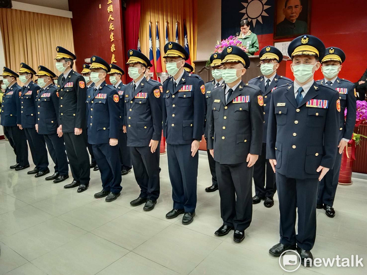 新任分局長、大隊長17人今天正式上任。 圖：孫家銘攝
