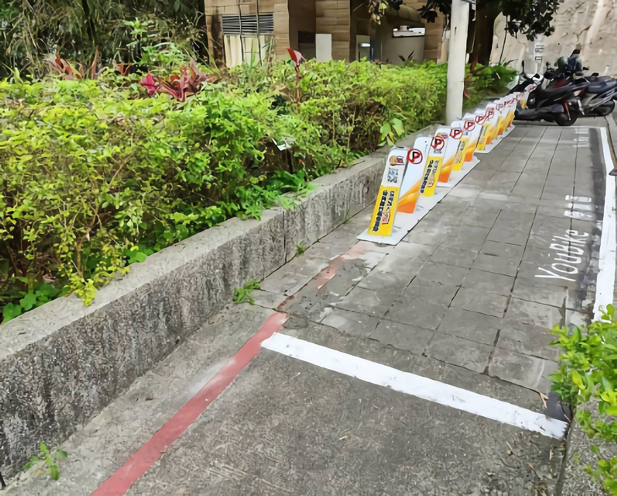 淡蘭吊橋YouBile2.0租賃站。 圖：新北市交通局提供