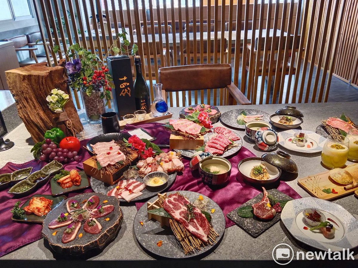 覓奇全新創意料理餐廳的日式燒烤食材。 圖：孫家銘攝