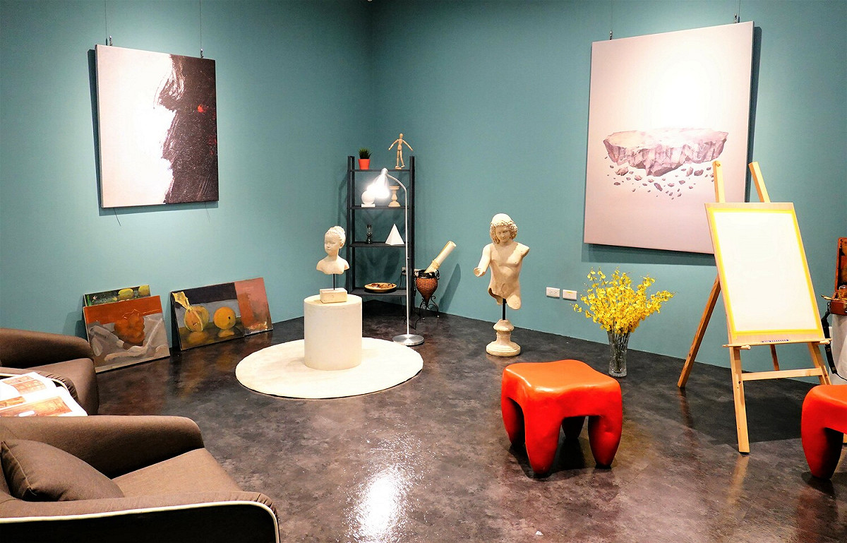 新店分館藝術風閱讀小間。 圖：新北市立圖書館提供