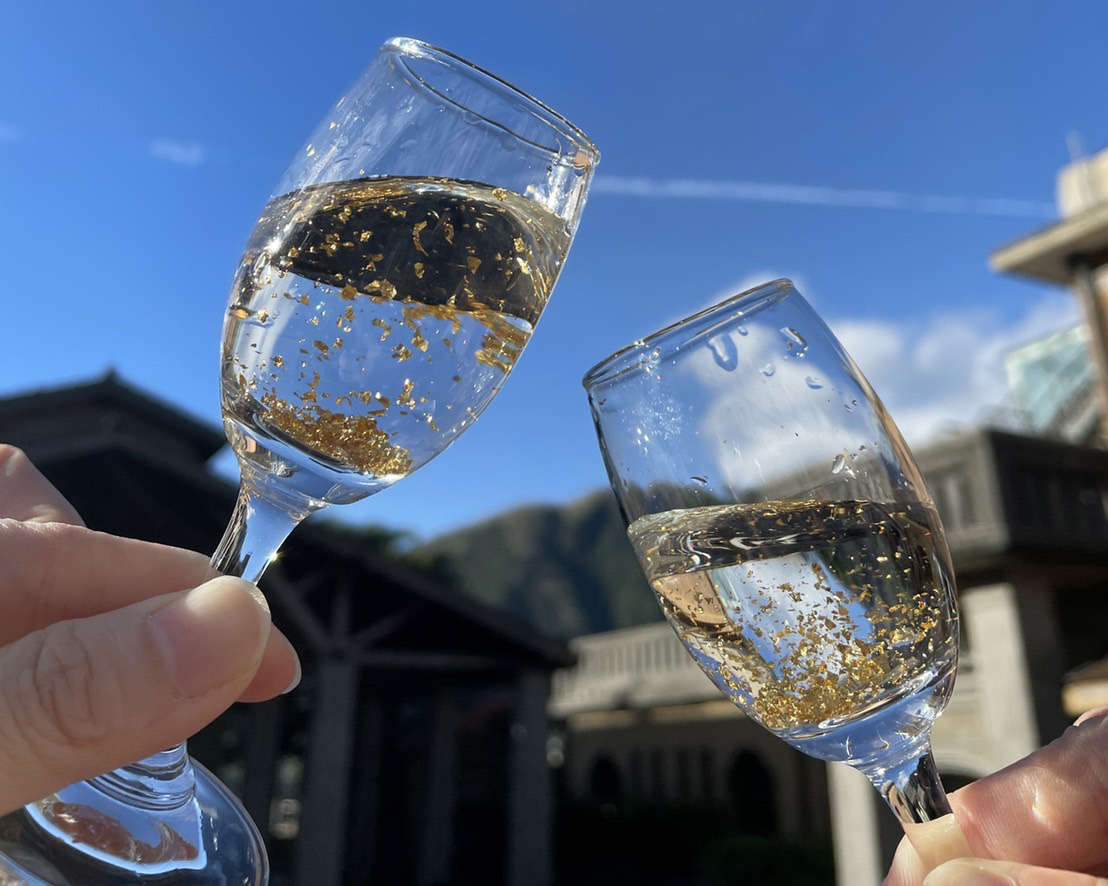 到黃金博物館京華堂飲黃金，旺福一整年。 圖：黃金博物館提供