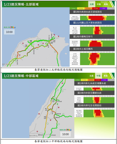 初二路況預報(1) 圖：高公局/提供