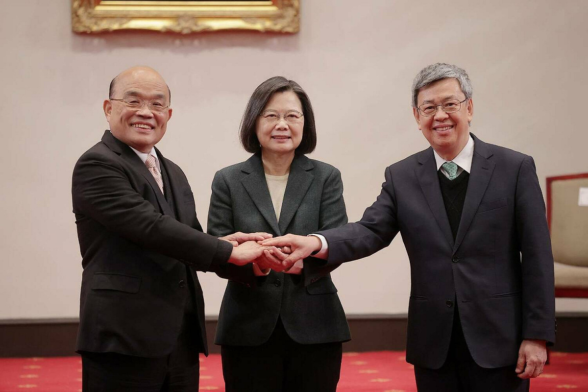 蔡英文今日宣佈行政院長由陳建仁接任。 圖：翻攝自賴清德臉書
