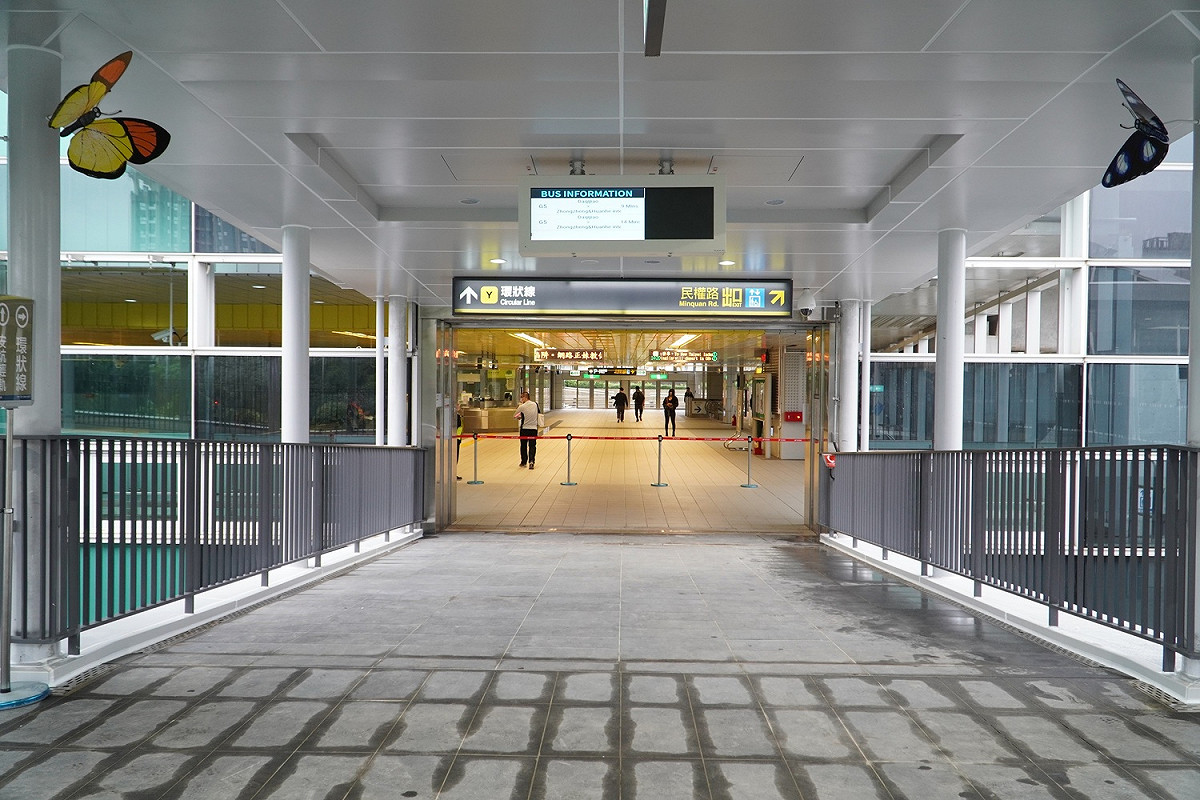 十四張站連通道。 圖：新北市捷運局提供