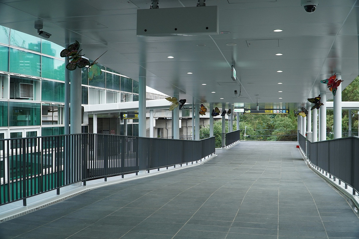 十四張站連通道公共藝術。 圖：新北市捷運局提供