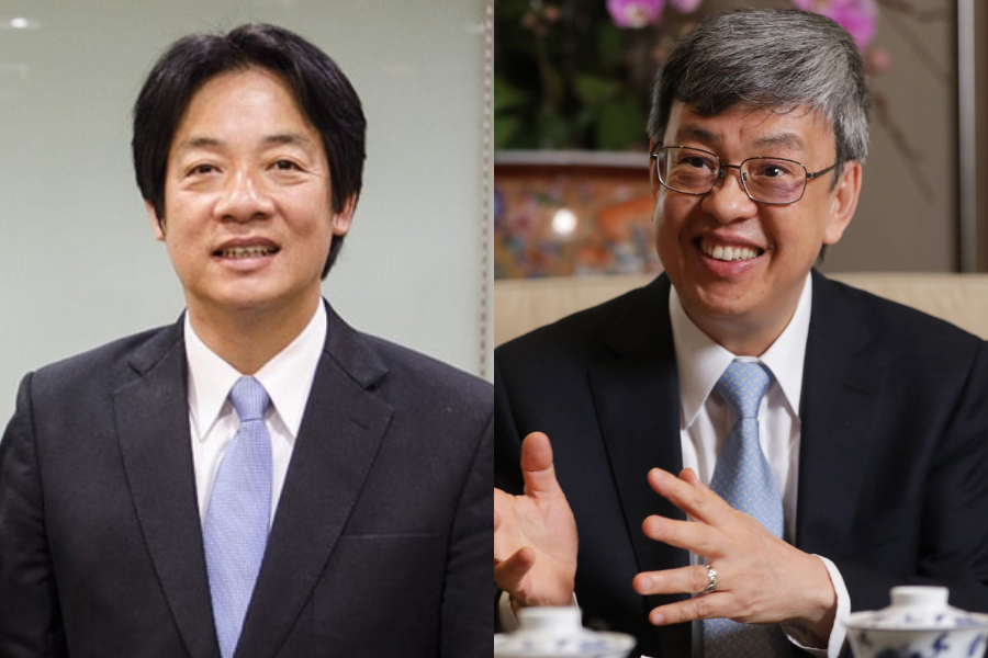 副總統兼民進黨主席賴清德（左）、前副總統陳建仁出任行政院長（右）。 圖：取自鄭文燦、陳建仁臉書（新頭殼合成）
