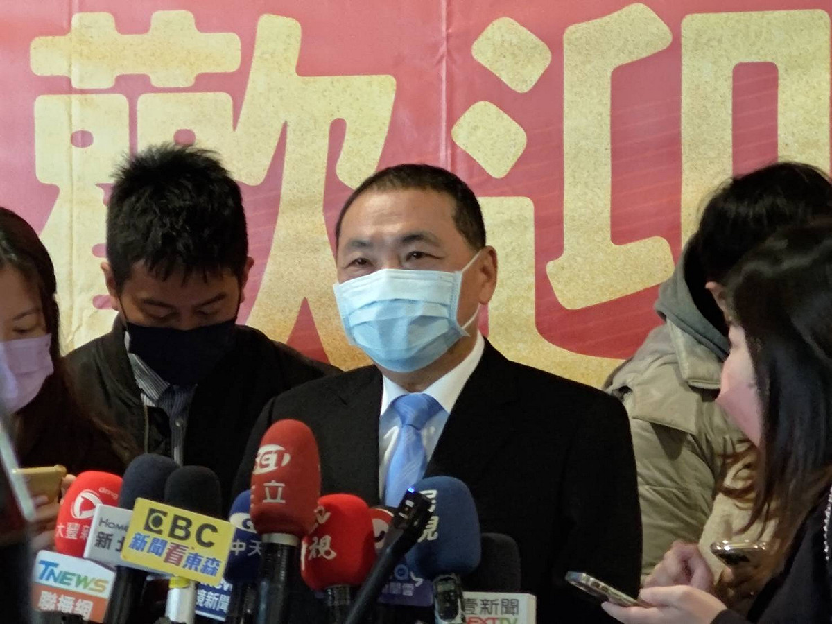 新北市長侯友宜上午市府新春團拜後回應時事。 圖：新北市政府提供