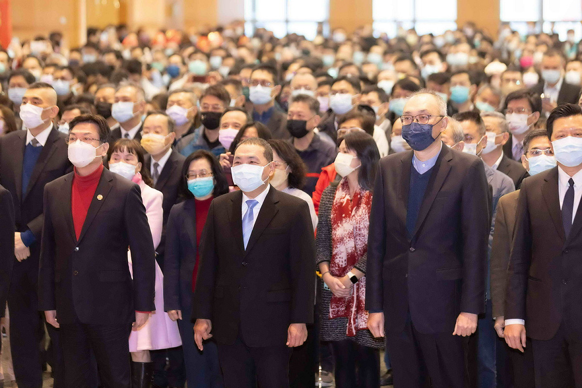 新北市府上午舉辦新春團拜，場面熱烈。 圖：新北市新聞局提供