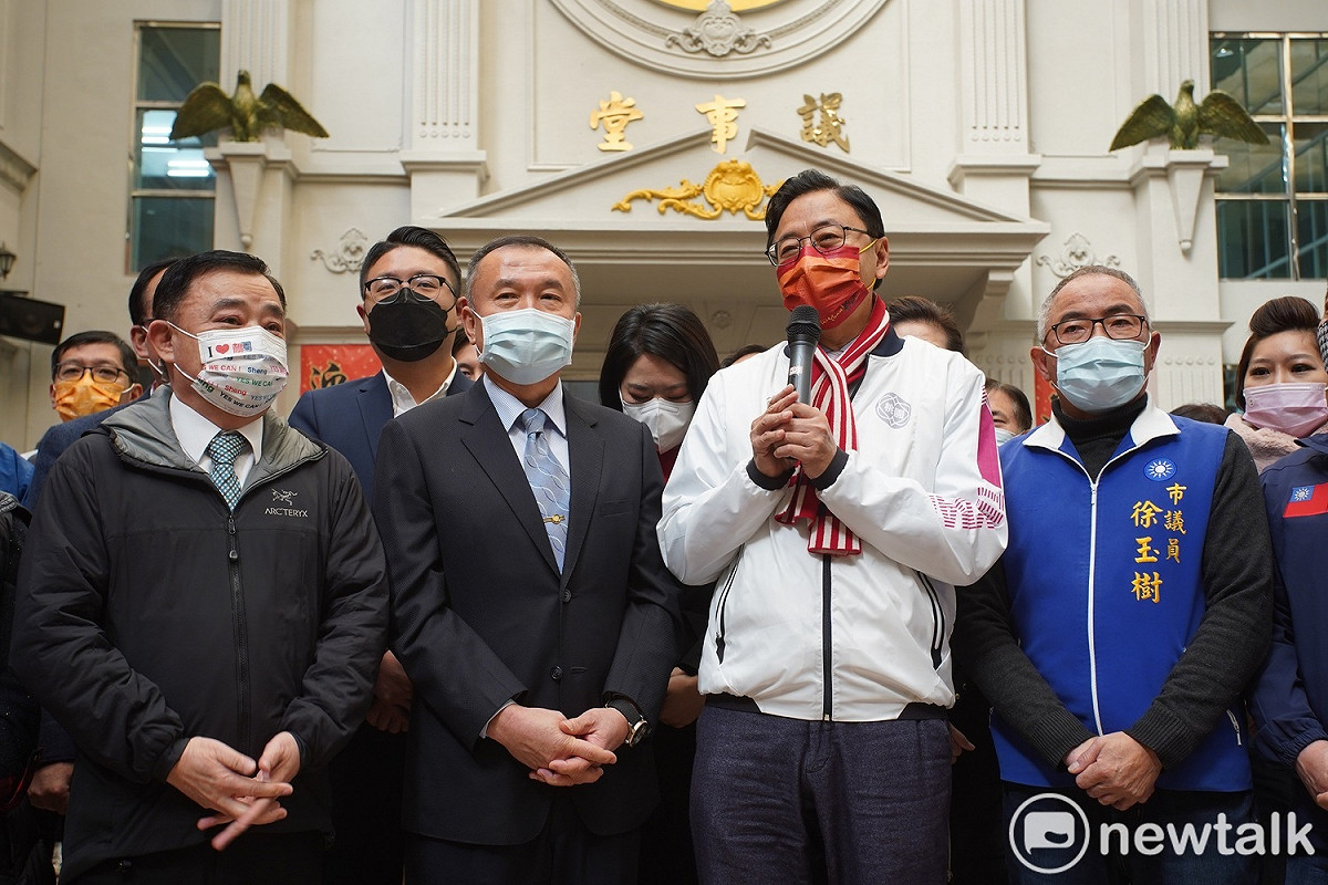 張善政表示，謝謝民進黨團的建議，待中央統籌分配款下來後，市府會好好運用，請市民放心。 圖：林昀真／攝