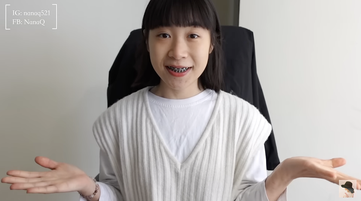 網紅NaanQ分享自己的3分鐘生活哲學。 圖：翻攝自NanaQ YT頻道