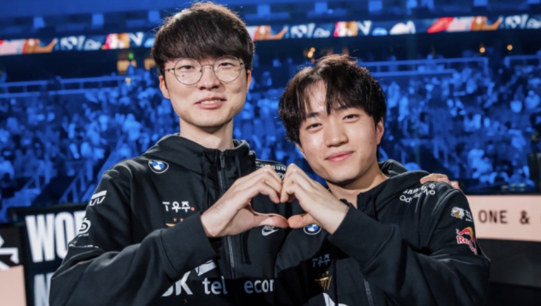Faker面對keria毫不吝嗇表現愛意。 圖：Faker／提供