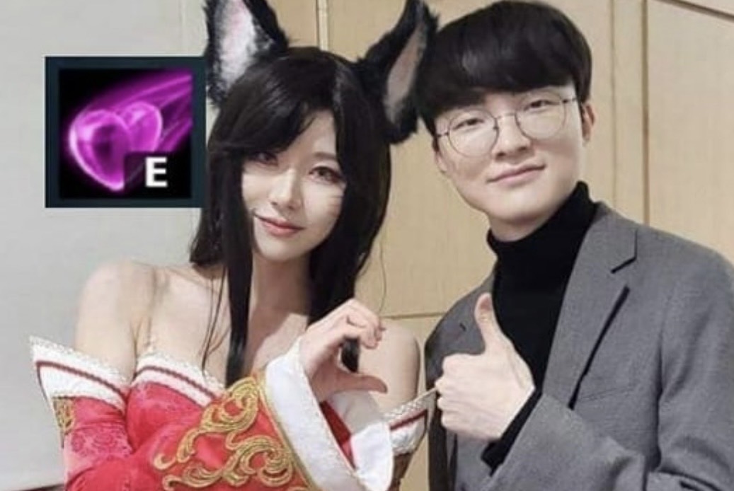 面對粉絲比出半邊愛心，Faker以比讚回應。 圖：Faker／提供
