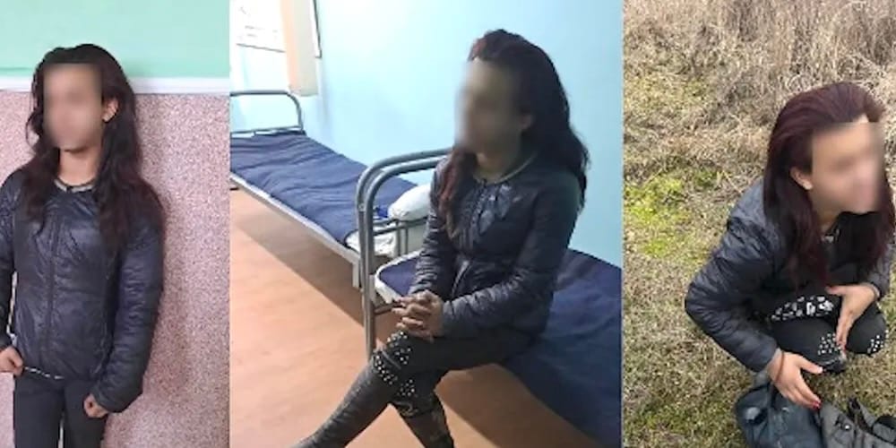 烏克蘭一男子依試圖逃脫徵兵制度，戴起假髮，手塗指甲油，嫵媚模樣堪比女子，仍難逃烏軍法眼，立刻被拆穿。 圖：翻攝自騰訊網