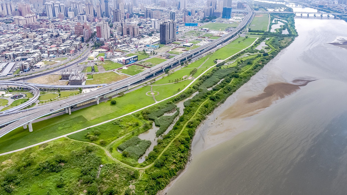 新北市高灘地的人工濕地群為淡水河流域國家重要濕地的一部分，高灘處積極經營管理維持友善鳥類生態環境。 圖：新北市高灘處提供