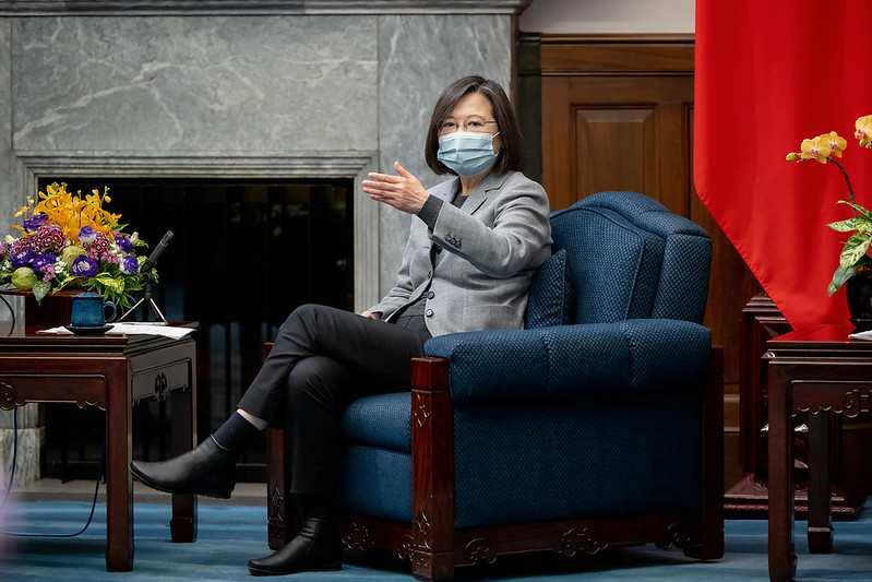 蔡英文總統今（3）日上午接見「2022　Best　Choice　Award　資安獎得獎廠商」。 圖：總統府提供
