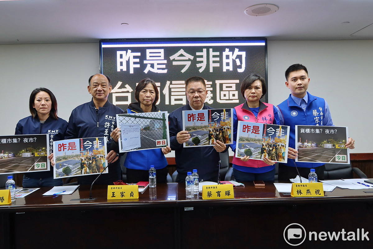 國民黨台南市議會黨團質疑有「台南信義區」之稱的平實營區已淪為非法夜市，台南市政府花十多億為平實營區整地，卻在「國防立委」壓力下，即將成為非法的大旺夜市。 圖：黃博郎／攝