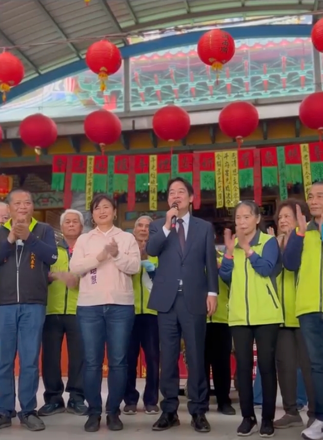 賴清德呼籲，南投縣有 2 席立委，可以國民黨、民進黨各 1 席，大家不分黨派合作，選出好人才為南投打拚。