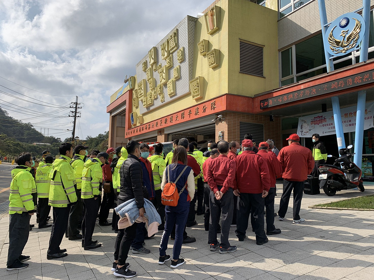 天燈節活動現場警戒人員整備情形。 圖：新北市政府提供
