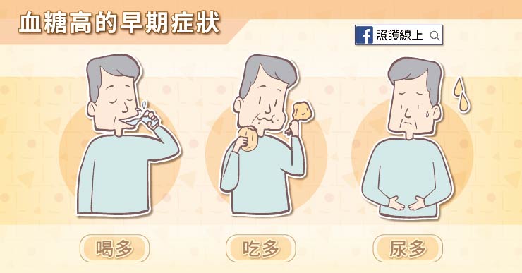 第二型糖尿病早期有三大症狀：喝多、吃多、尿多。 圖：照護線上／提供