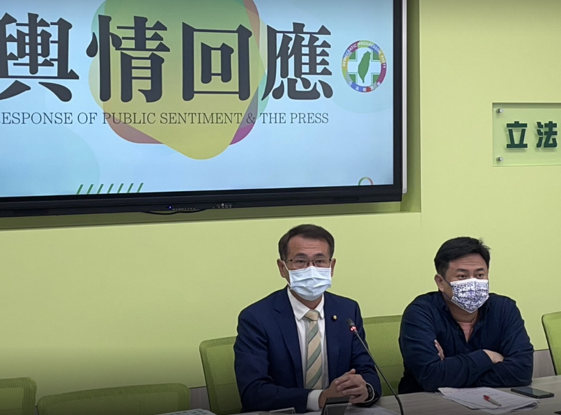 對夏立言訪中一事，民進黨團上午在黨團記者室回應。 圖:陳佩君/攝