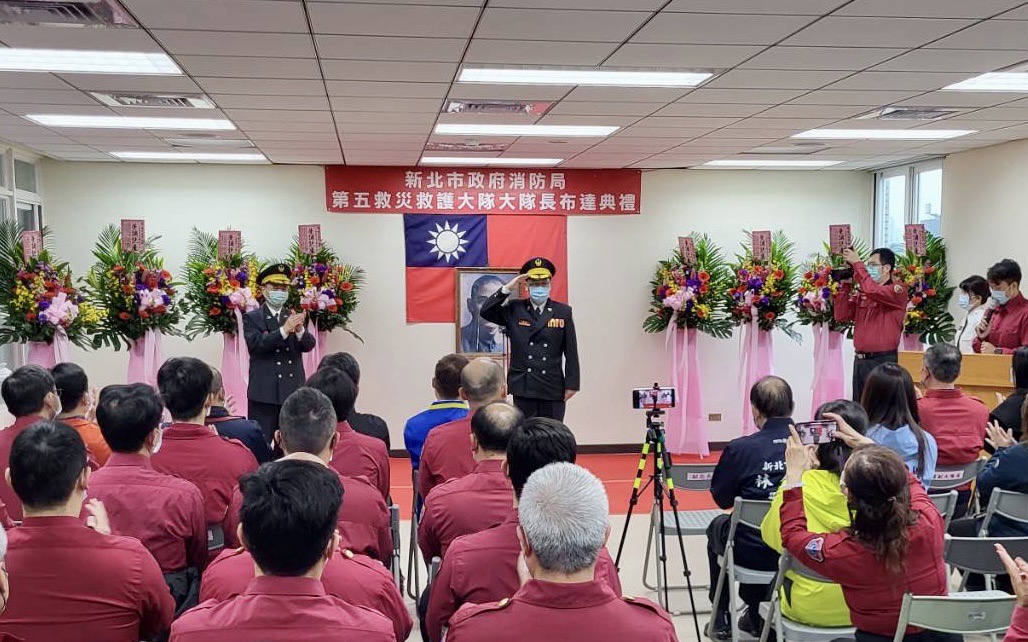 第五救災救護大隊大隊長鍾世銘。 圖：新北市消防局提供