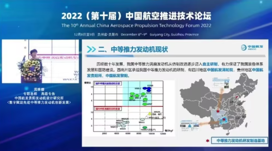 中國航空發動機集團有限公司型號專職總師黃維娜在論壇曝光中推發動機研發現狀。 圖:翻攝自軍武次位面企鵝號