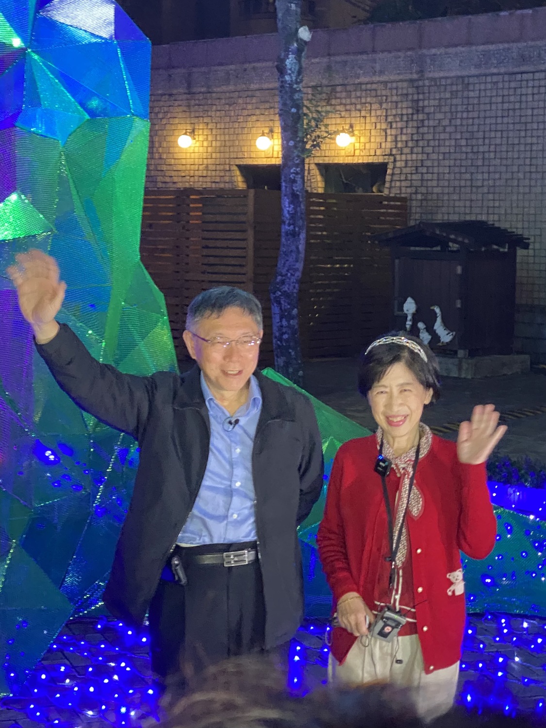 民眾黨主席柯文哲、妻子陳佩琪。 圖：周煊惠 / 攝（資料照）