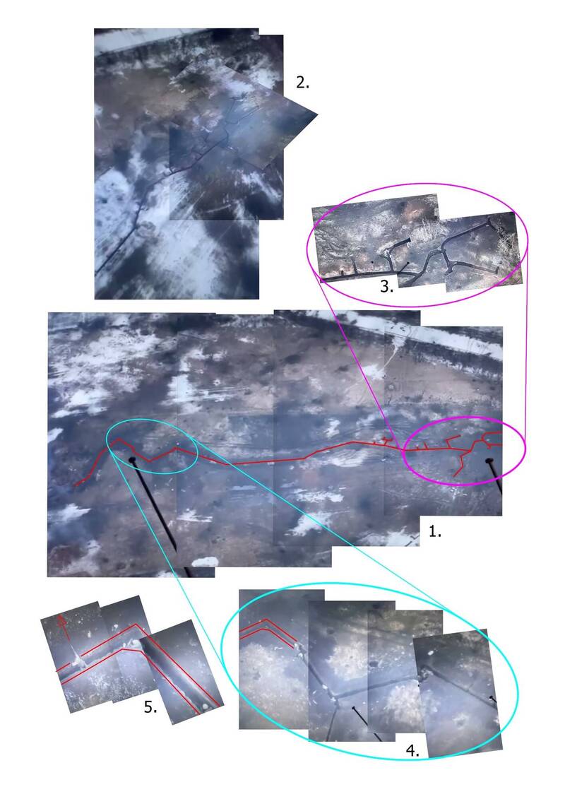 俄軍用一戰戰法挖壕溝包圍城市推進戰線。 圖：翻攝推特