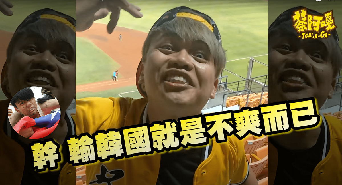 過去時常以影片公開發表「反韓」立場 圖：取自YT：蔡阿嘎