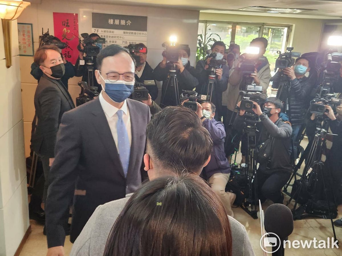 國民黨主席朱立倫出席國民黨智庫舉辦的立法實務研討會。 圖：黃建豪/攝