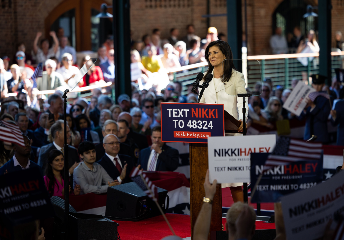 美國共和黨總統初選候選人海莉 ( Nikki Haley ) 。 圖：翻攝自@NikkiHaley推特