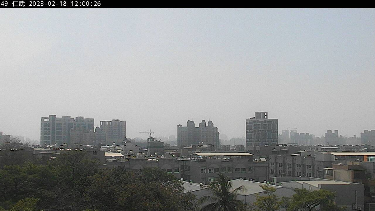 台灣風場已經轉為偏東風環境，受到繞流、背風側擴散條件不佳影響，目前西半部空氣品質普遍都不好。（圖為高雄仁武測站） 圖：取自空氣品質監測網