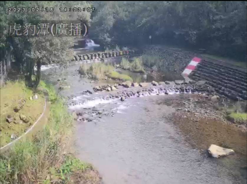 虎豹潭水域已加裝監視器（如落水處周遭水域影像畫面所示），以維護民眾水域安全。 圖：新北市觀旅局提供