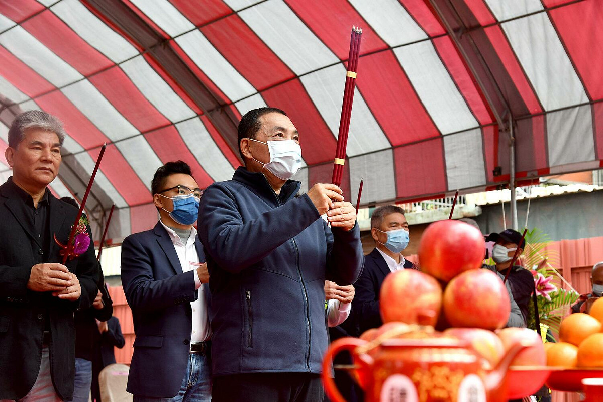 侯友宜出席泰山義學市民活動中心開工動土典禮。 圖：新北市政府／提供