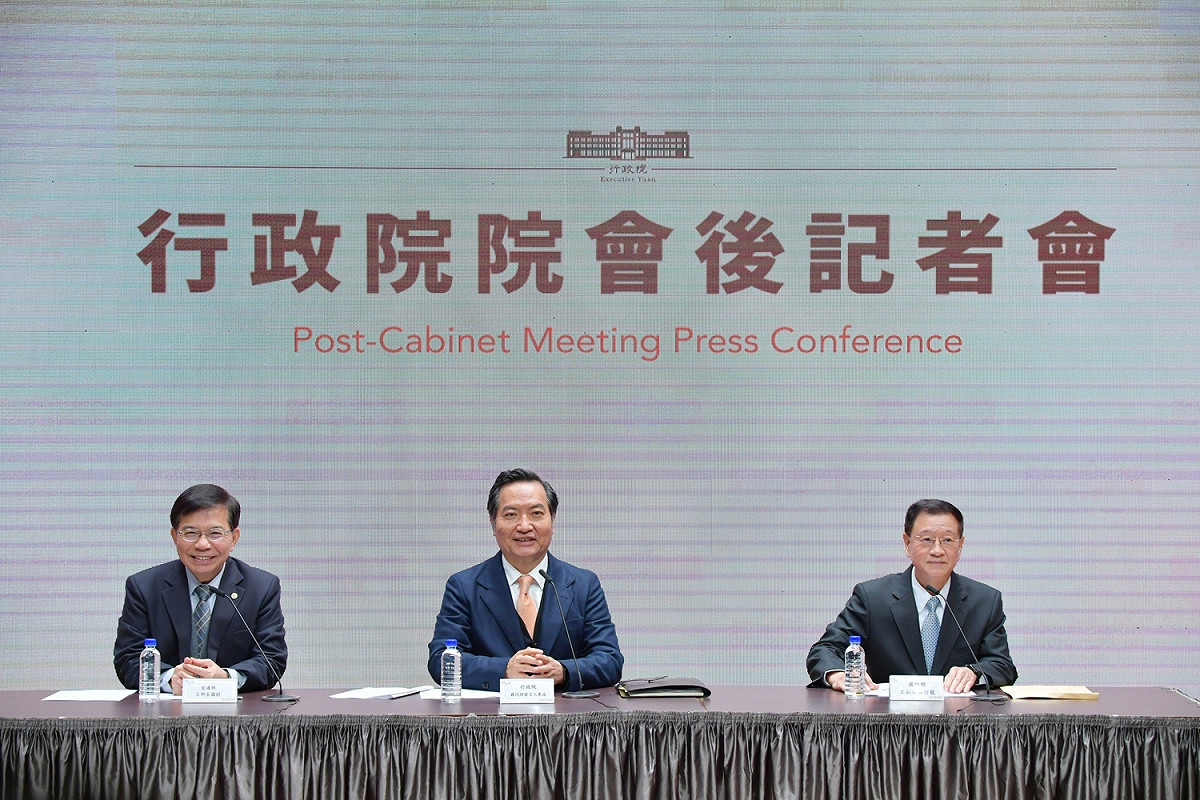 行政院今（23）天舉行院會後記者會。 圖：行政院提供