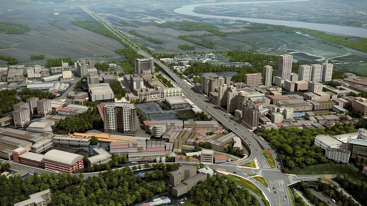 總長5.45公里的淡北道路，台北市路段今天經台北市都市設計審議委員會第2次會議同意修正後通過，市府力拚今年決標、明年開工的目標。 圖：新北市工務局提供