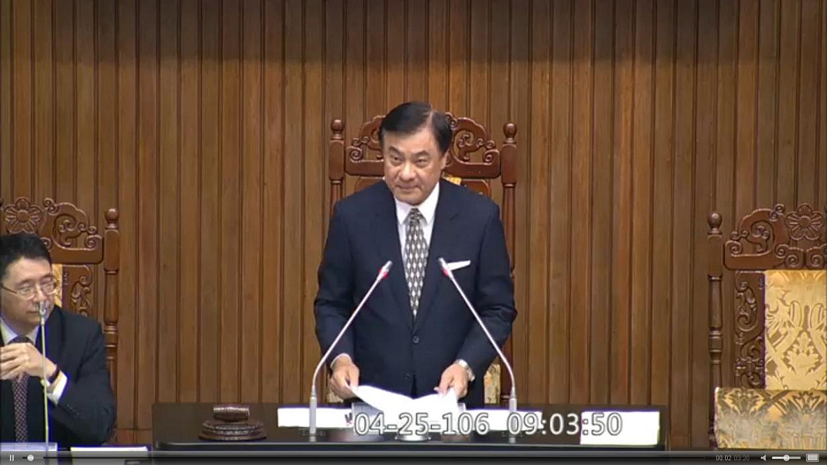 立法院25日院會三讀通過遺贈稅修正案，將稅率改為三級累進稅率。 圖：翻攝立法院ivod。