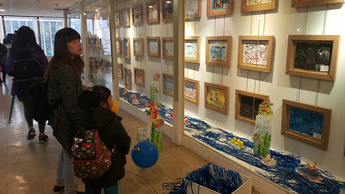 本次活動於106年4月26日（三）換展，展出第二梯次的幼兒作品。 圖：基隆市政府／提供
