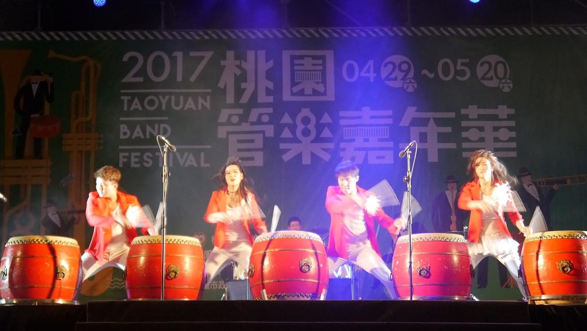 打擊樂團的精彩演出。 圖：桃園市政府提供