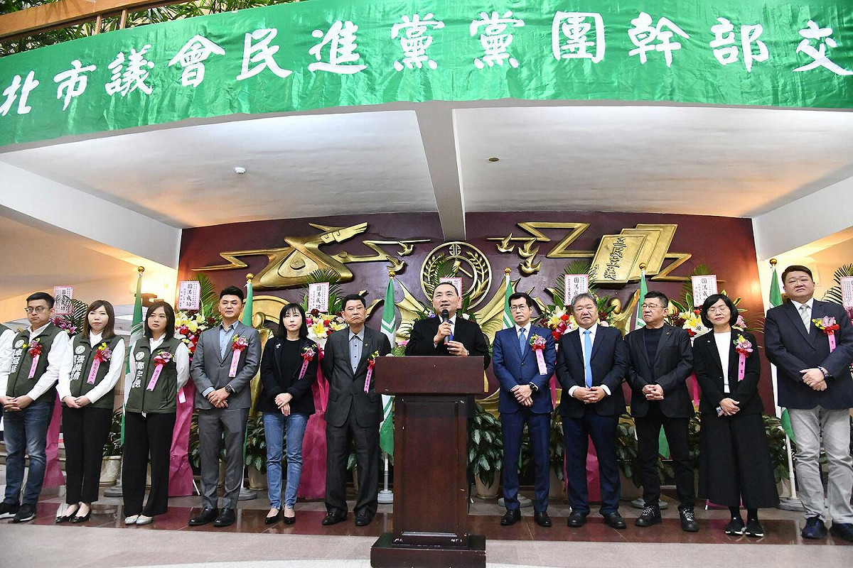 侯友宜致詞特別感謝民進黨團、各黨派辛苦付出，共同推動市政運行順利。 圖：新北市政府提供