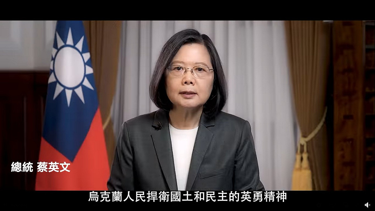 蔡英文在臉書發文力挺烏克蘭。 圖：總統府提供