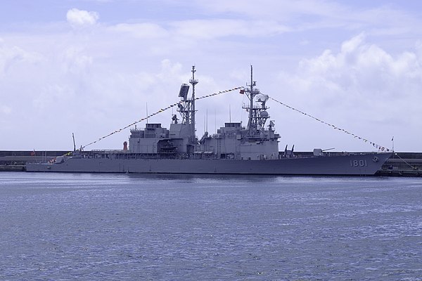 吳朋憲曾於海軍 168 艦隊基隆軍艦服役期間涉犯《國家情報工作法》。（示意圖，海軍基隆號） 圖：維基百科（玄史生攝／資料照）