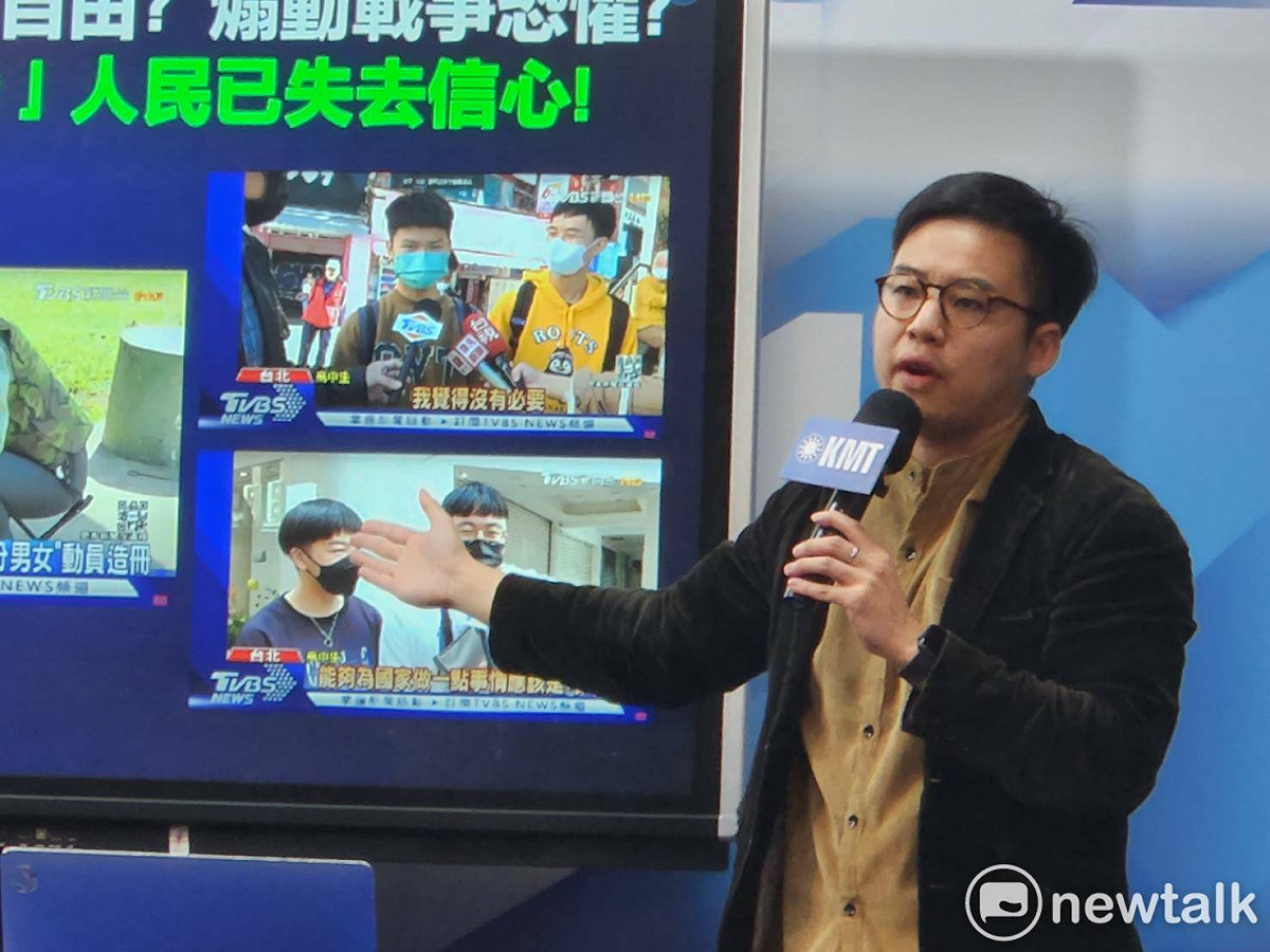 國民黨發言人林家興。 圖：黃建豪/攝