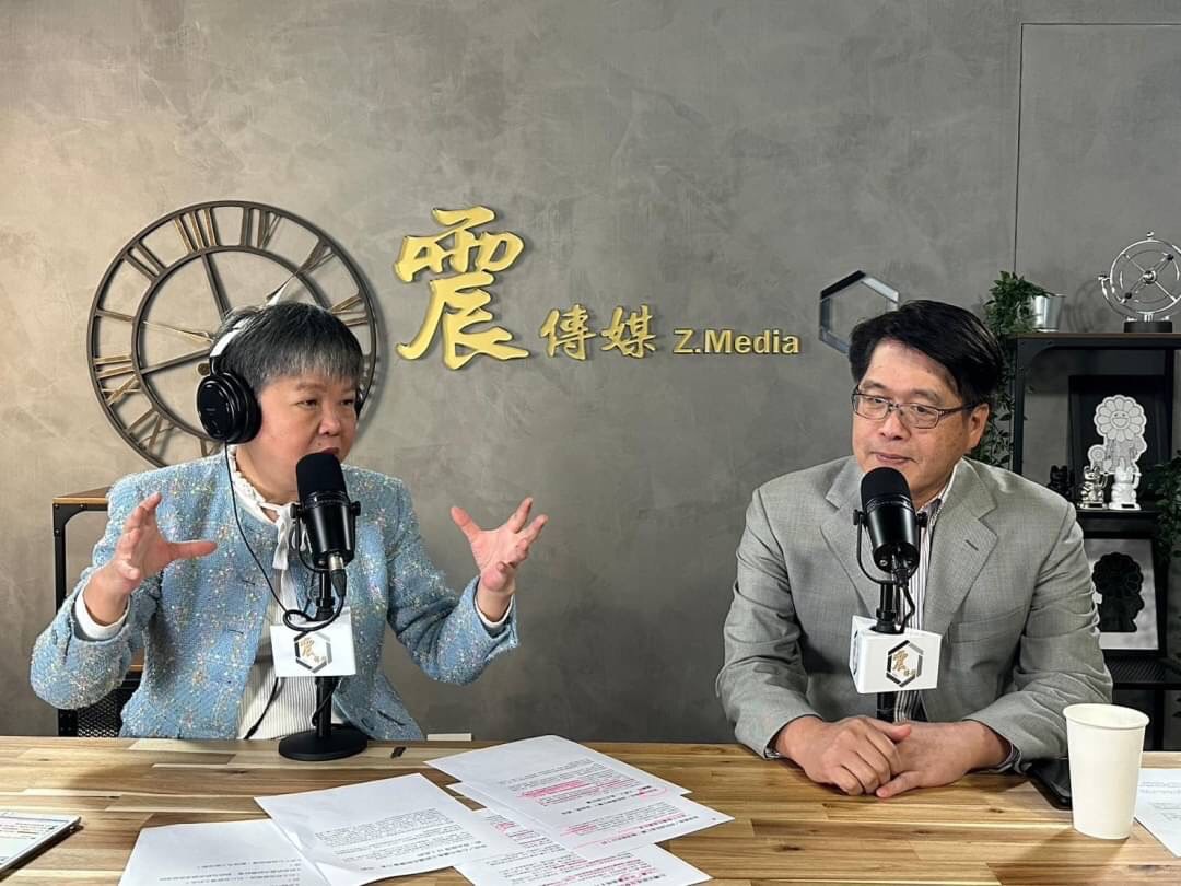 游盈隆今(2)日在《震傳媒》接受資深媒體人黃光芹網路節目《新聞不芹菜》專訪。 圖/《新聞不芹菜》節目組提供