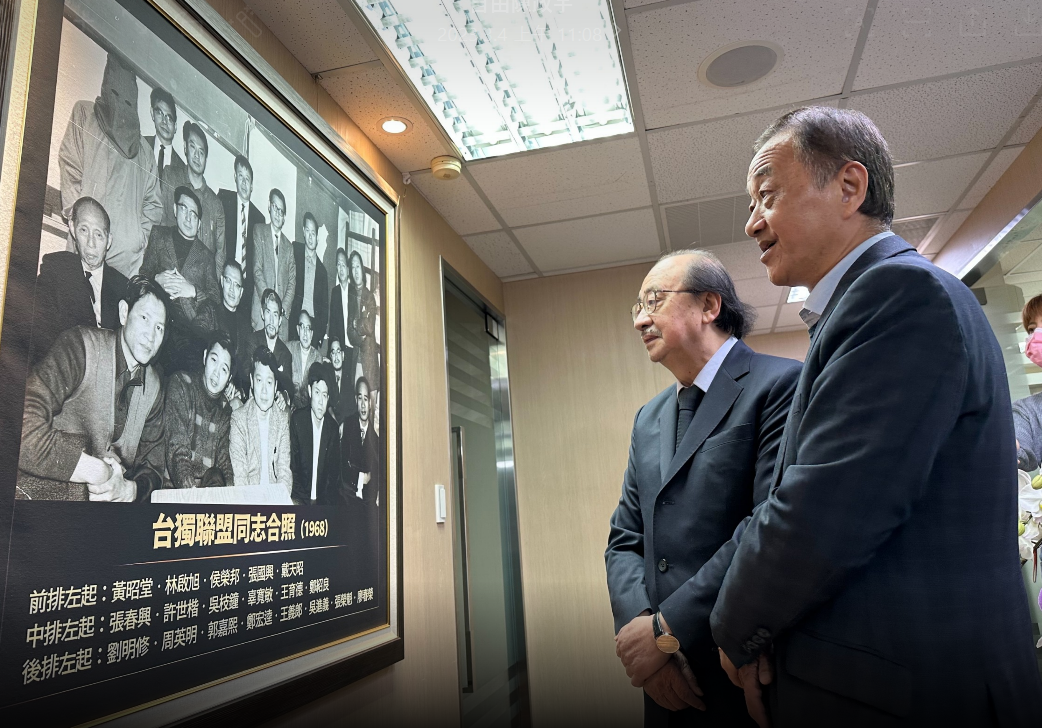 柯建銘盛讚辜寬敏有理想。 圖：陳佩君／攝