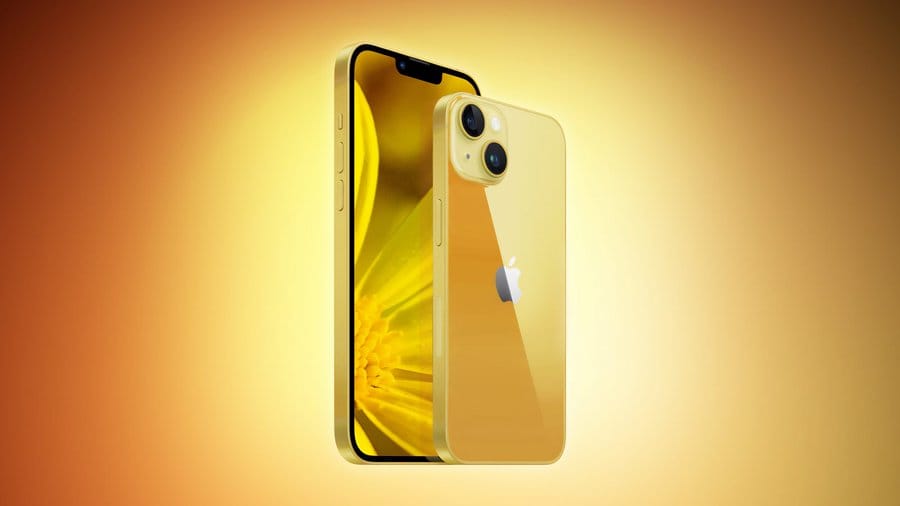 今年傳出iPhone 14 、iPhone 14 plus將加人「黃色」作為春季新色。 圖：翻攝自MacRumors.com推特