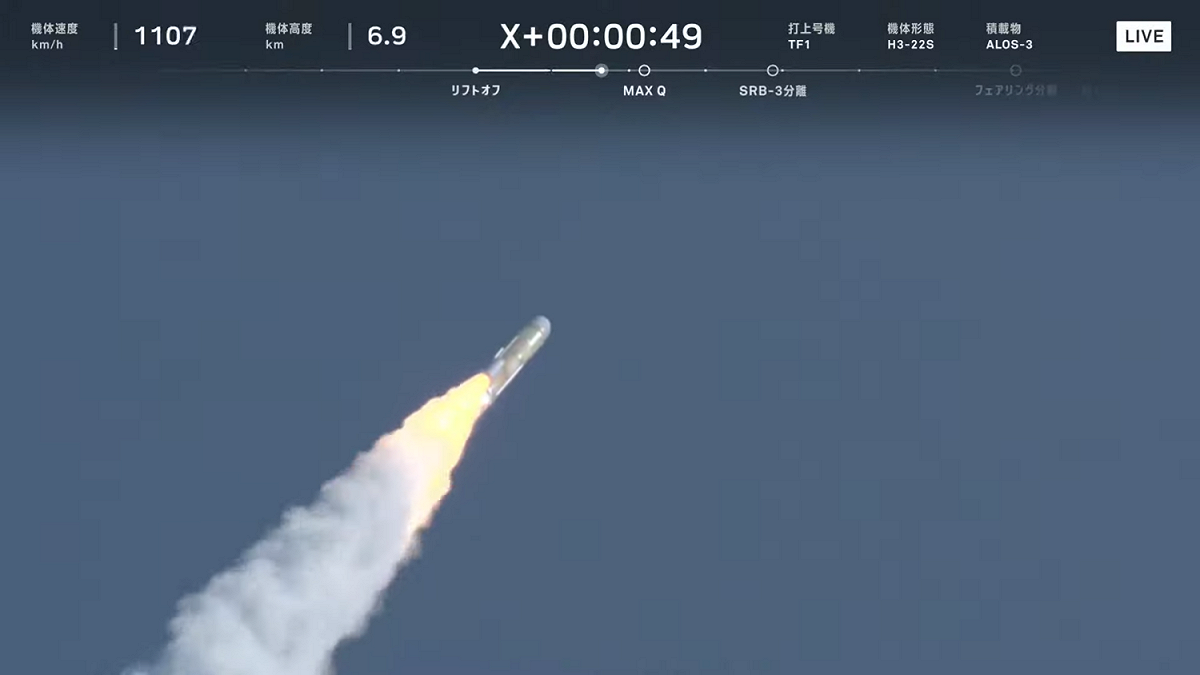 日本火箭新型H3再度發射失敗。 圖：翻攝自JAXA