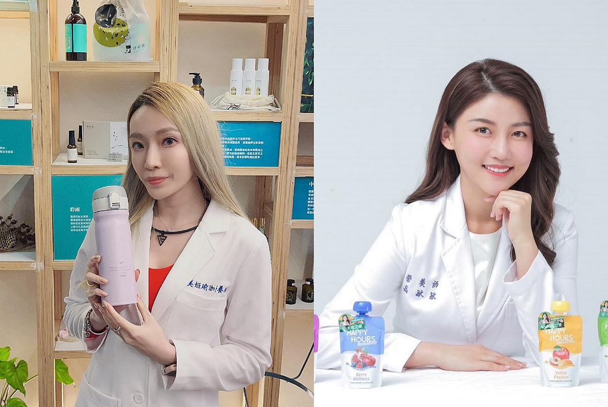 2大美女營養師高敏敏和美姬瑜珈一起開箱Joeman的聯名商品。 圖：翻攝自美姬瑜珈IG、高敏敏臉書