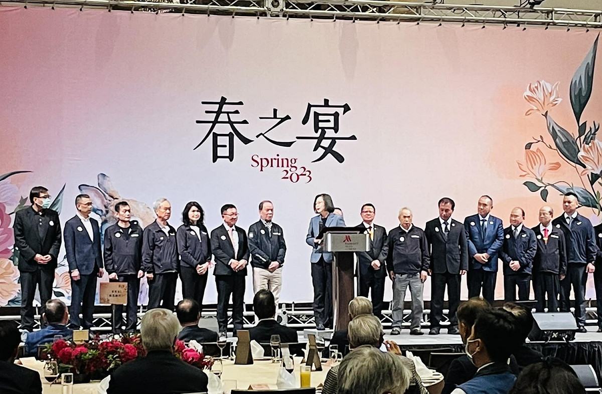 小英之友「春之宴」總統蔡英文進行演說。 圖: 取自新聞媒體人蔡玉真臉書蔡玉真臉書